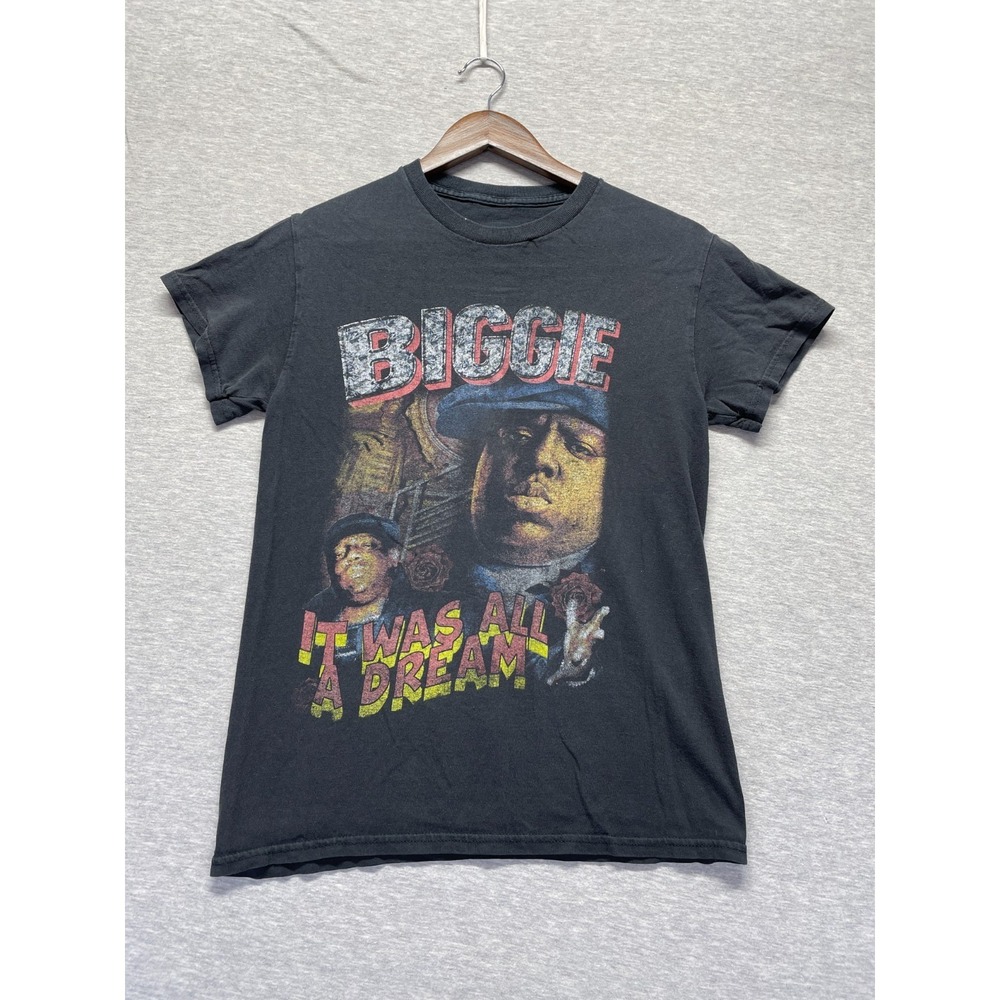 The Notorious B.I.G T Shirt Mens S Black Graphic Print It Was All A Dream Biggie